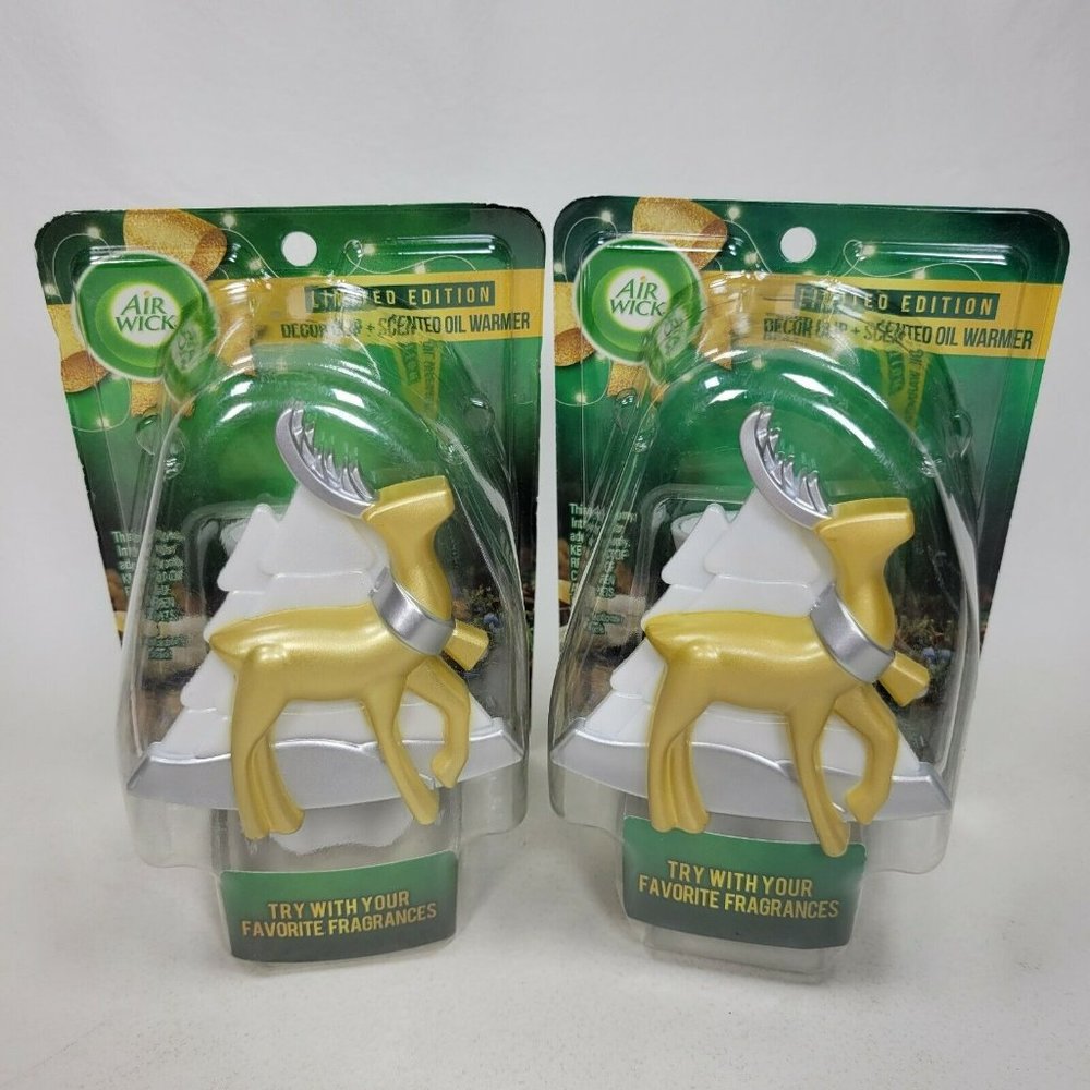 Set of 2 Air Wick Scented Oil Warmer + Limited Edition Christmas Tree Reindeer